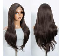 Style Icon Parrucca con frangia per tenda, lunghezza 66 cm, capelli sintetici, con attaccatura frontale in tulle, 33 x 12,7 x 2,5 cm, per feste quotidiane (F5/6A)
