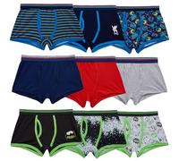 Style It Up Boxer per bambini e ragazzi, confezione multipla, 100% cotone elasticizzato, con buco della serratura, confezione da 5 e 10 mutande taglie 6-14 anni, 9 paia - Confezione a, 9-10 Years