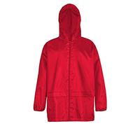 Style It Up Kagouls - Giacca impermeabile con cappuccio, unisex, per bambini e bambine, impermeabile, traspirante, leggera, età da 7 a 13 anni, Rosso, 11-12 Years