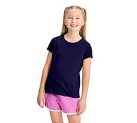 Style Lockers® Maglietta a maniche corte in cotone, 100% cotone, per bambini, tinta unita, con scollo rotondo, maglietta basic per bambini, età 3-13 anni, Marina Militare, 13 anni