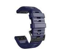 (Style M Garmin Fenix 7X, Dark blue) 26mm Silicone Band for Garmin Tactix 7 Pro/Fenix 7X/6X Pro/5X Plus,Horizontal Stripes Black Buckle W