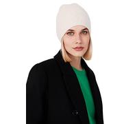 Style & Republic Berretto da Donna in 100% Cashmere, Elegante Berretto da Donna in Cashmere, Circonferenza Vita 56 cm, Crema, 48