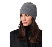 Style & Republic - Berretto sportivo in 100% cashmere, taglia unica, 44 cm di circonferenza e 6,5 cm di risvolto, da donna grigio