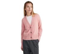 Style & Republic Cardigan da donna con scollo a V in 100% cashmere - Il tuo morbido cardanico a maniche lunghe di alta qualità per eleganti momenti autunnali e invernali, Corallo melange, S