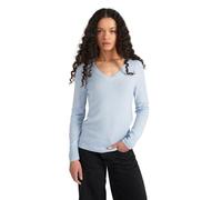 Style & Republic Maglione da donna con scollo a V, elegante in 100% cashmere - Il tuo morbido maglione di alta qualità per momenti eleganti in autunno e inverno, Azzurro pastello, S