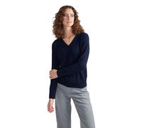 Style & Republic Maglione da donna con scollo a V, elegante in 100% cashmere - Il tuo morbido maglione di alta qualità per momenti eleganti in autunno e inverno, blu navy, S