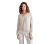 Style & Republic Maglione da donna con scollo a V, elegante in 100% cashmere - Il tuo morbido maglione di alta qualità per momenti eleganti in autunno e inverno, sabbia, L