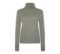 Style & Republic Maglione da donna a collo alto in 100% cashmere, vestibilità regolare, elegante maglione premium in cashmere per autunno e inverno, Verde oliva melange, M