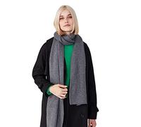 Style & Republic - Sciarpa da donna in 100% cashmere, elegante, dimensioni: 196 x 28 cm, grigio melange, Taglia unica