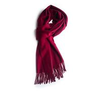 Style & Republic Sciarpa da donna in cashmere al 100% cashmere con frange, la morbida sciarpa lavorata a maglia di alta qualità per eleganti momenti autunnali e invernali, bordeaux