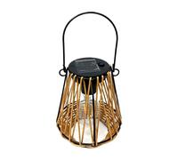 Style Solar Lantern - 600mAh Rattan Hanging Light, Waterproof Outdoor Decorative Lantern with Warm Glow Solar Powered Garden Lighting for Patio Porch Yard Lawn Balcony Pathway Camping 5.12 inches