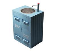 Style Vanity Sink Combo with Iron Cabinet, Floor-Standing Faucet And Drain Kit, Bar Restaurant (Color : Black) (Light Blue One Size)