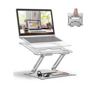 (style2, Silver) Adjustable Laptop Stand, Ergonomic Portable Computer Stand With Heat-vent To Elevate Laptop, Heavy Duty Laptop Holder Compatible