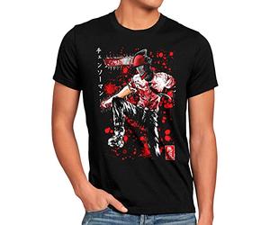 style3 Bloodbourne Man T-Shirt da Uomo denji Man Anime Manga Cosplay Chainsaw Devil, Dimensione:
