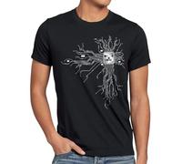 style3 Cyborg Computer Chip T-Shirt da Uomo, Dimensione:, Colore:Nero