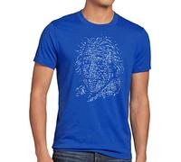 style3 Einstein Logica T-Shirt da Uomo Big Bang Matematica Albert, Dimensione:, Colore:Blu