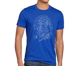 style3 Einstein Logica T-Shirt da Uomo Big Bang Matematica Albert, Dimensione:, Colore:Blu
