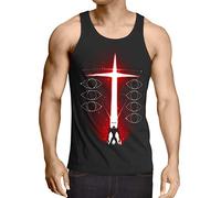 style3 Evangelion Resurrection Tank Top Uomo Canotta Canottiera Engel Anime Giapponese, Dimensione:
