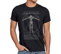 style3 Evangelion Vitruviano T-Shirt da Uomo Anime Robot Kaiju, Dimensione:, Colore:Nero