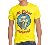 style3 Los Pollos T-Shirt da Uomo, Dimensione:, Colore:Giallo