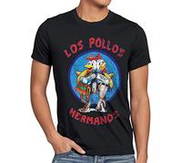 style3 Los Pollos T-Shirt da Uomo, Dimensione:M;Colore:Nero