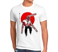 style3 Red Sun T-Shirt da Uomo denji Man Anime Manga Cosplay Chainsaw Devil