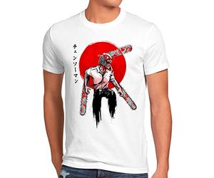 style3 Red Sun T-Shirt da Uomo denji Man Anime Manga Cosplay Chainsaw Devil, Dimensione: