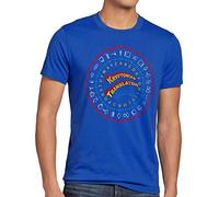 style3 Sheldon Kryptonian Translator T-Shirt da Uomo traduzione codice, Dimensione:2XL;Colore:Blu