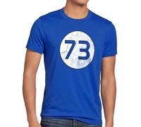 style3 Sheldon Numero 73 T-Shirt da Uomo, Dimensione:, Colore:Blu