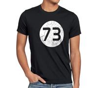 style3 Sheldon Numero 73 T-Shirt da Uomo, Dimensione:, Colore:Nero