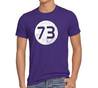 style3 Sheldon Numero 73 T-Shirt da Uomo, Dimensione:, Colore:Viola