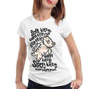 style3 Soft Kitty T-Shirt da Donna Penny, Colore:Bianco, Dimensione:M
