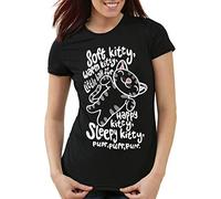 style3 Soft Kitty T-Shirt da Donna Penny, Colore:Nero, Dimensione:M