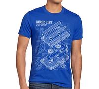 style3 Tape Cianografia T-Shirt da Uomo dj Turntable 3D MC, Dimensione:, Colore:Blu