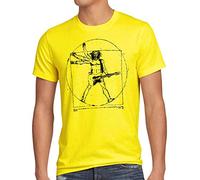style3 Vitruvian Rock T-Shirt da Uomo Musica Festival, Dimensione:, Colore:Giallo
