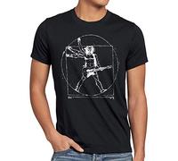 style3 Vitruvian Rock T-Shirt da Uomo Musica Festival, Dimensione:, Colore:Nero