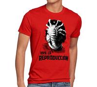 style3 Viva Facehugger T-Shirt da Uomo Rivoluzione Guevara Che Kuba Xenomorph, Dimensione:, Colore:Rosso