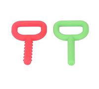 Stylebest 2 Pezzi Giocattoli da Masticare Tenuti in Mano Giocattoli da Dentizione in Silicone Sensoriali Sicuri per Bambini Autistici ADHD 10 X 6,2 X 1 Cm