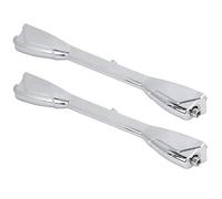 Stylebest 2 Pezzi Premier Alette per Batteria Cromate Durevoli Lunghi Ganci per Rullante per Batteristi Metallo Argento 20x1.3x2.4 Cm