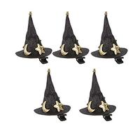 Stylebest 5 Mini Fermagli per Capelli per Cappello da Strega, Graziosi Fermagli di Halloween per Ragazze, Accessori per Capelli in Tessuto 7,2x9 Cm