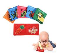 Stylebest 6 Pezzi di Libri di Stoffa per Bambini, Giocattoli Educativi per L'apprendimento dei Cartoni Animati Carini per Lo Sviluppo Iniziale, Materiale Non Tossico Resistente all'Usura (Tipo A)