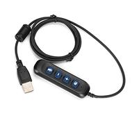 Stylebest Adattatore Cavo QD con Spina USB H901 Controllo Volume Regolabile per Cuffie Call Center da 3,5 Mm Femmina a USB Maschio, Materiale ABS Compatto e Resistente (Blu)
