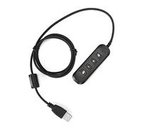 Stylebest Adattatore Cavo QD con Spina USB H901 Controllo Volume Regolabile per Cuffie Call Center da 3,5 Mm Femmina a USB Maschio, Materiale ABS Compatto e Resistente (Grigio)