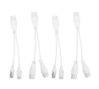 Stylebest Adattatore Splitter POE 2 Set Cavo Antipioggia per Trasmissione Video CCTV Installazione Semplice in Plastica ABS