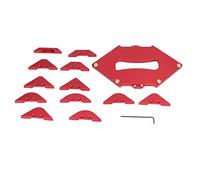 Stylebest Angolare per Tavolo Fresa, Calibro per Raccordo per la Lavorazione del Legno in Lega di Alluminio con Trattamento Anodizzato Rosso per il Trattamento dei Bordi R5 R10