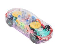 Stylebest Auto Giocattolo da Guida Universale con Luci Colorate e Musica per Bambini da 1 a 6 Anni Corpo Trasparente in Plastica Resistente (Concept car trasparente)