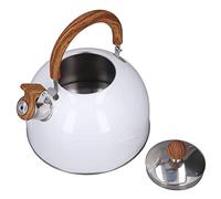 Stylebest Bollitore Ergonomico Bianco con Fischio da 2,5 Litri, Riscaldamento Rapido per Tutte le Esigenze della famiglia. Acciaio Inossidabile