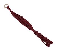 Stylebest Borsa a Rete per Frutta in Corda di Cotone con Design Artistico per la Decorazione Domestica in Rosso Vino, Cesto Appeso Fatto a Mano per Frutta e Verdura