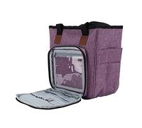 Stylebest Borsa per lavoro a maglia portatile multifunzionale organizer per uncinetti e aghi, borsa in tessuto Oxford per gli appassionati di lavoro a maglia, Borsa vuota-viola, casual