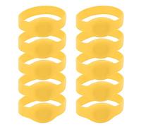 Stylebest Bracciale in Silicone 13,56 MHz, Controllo Accessi Impermeabile 10 Pezzi per Palestre, Club Fitness, Colori Vivaci, Non Tossico, Morbido (Gialla)